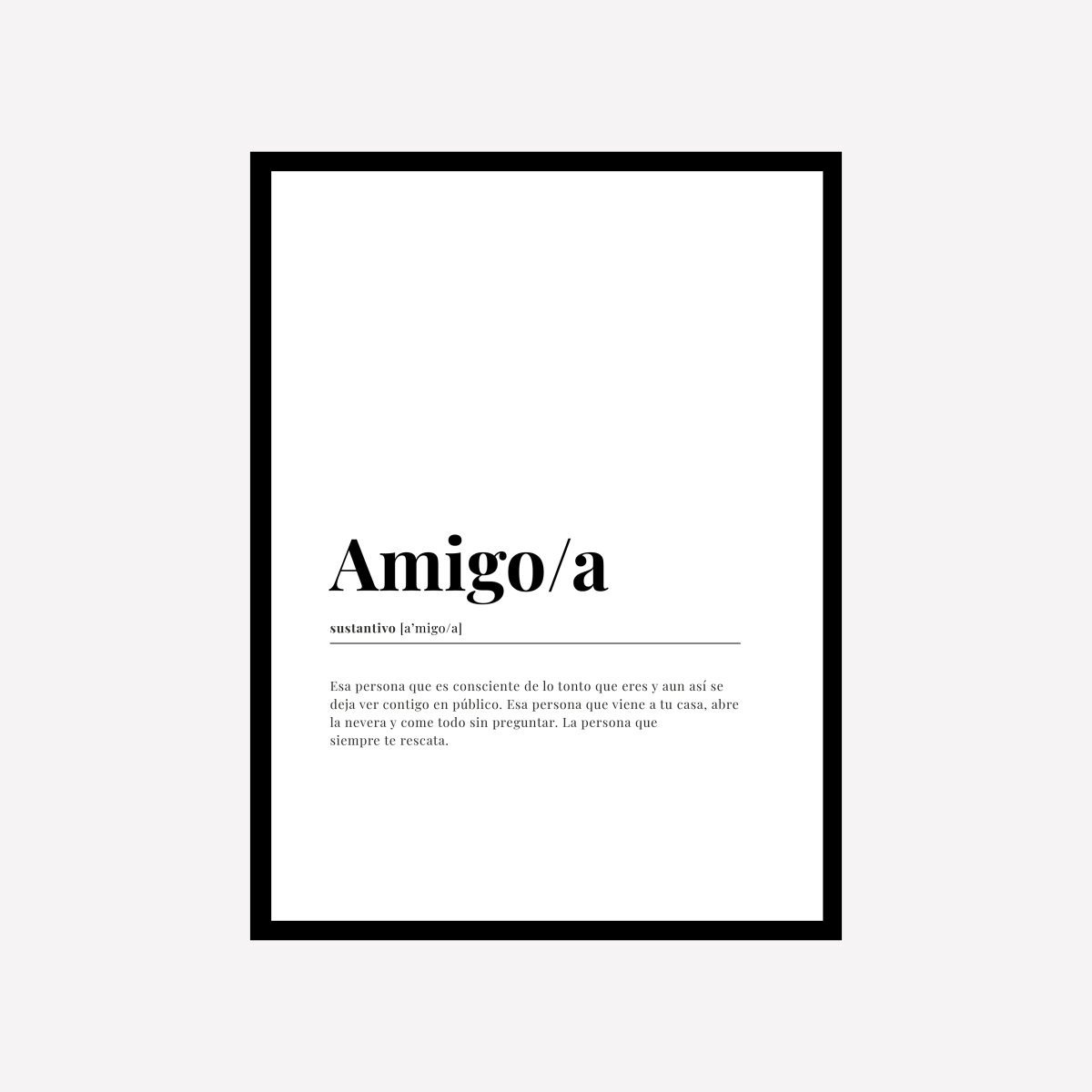 Amigo/a Dictionary Art Print - DesignPlace