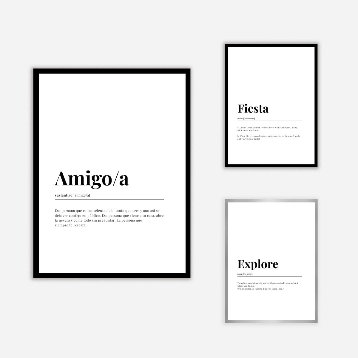 Amigo/a Dictionary Art Print - DesignPlace