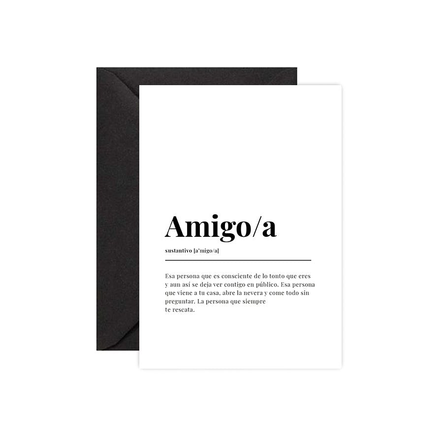 Amigo/a Dictionary Card - DesignPlace