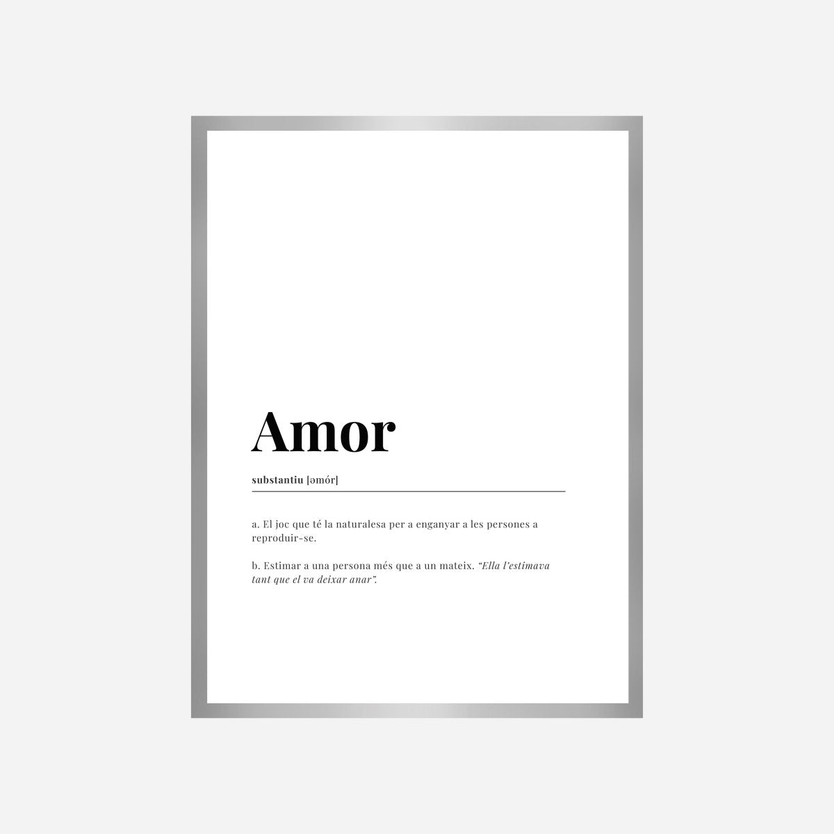 Amor Catalan Dictionary Art Print - DesignPlace