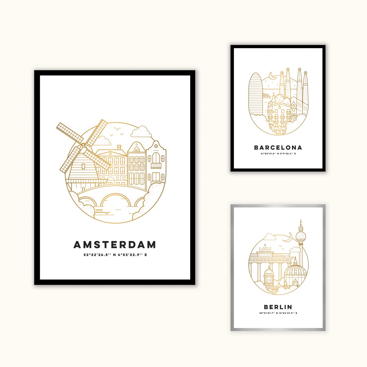 Amsterdam Cityscape Art Print - DesignPlace