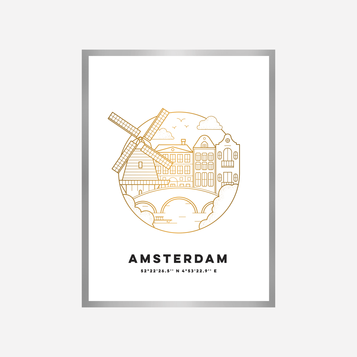 Amsterdam Cityscape Art Print - DesignPlace