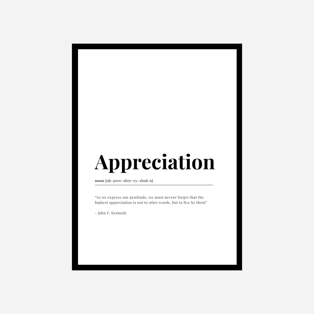 Appreciation Dictionary Art Print - DesignPlace