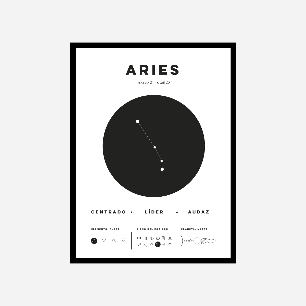 Aries Zodiac Sign Art Print - DesignPlace