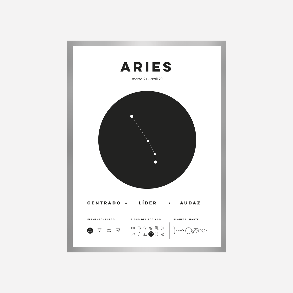 Aries Zodiac Sign Art Print - DesignPlace