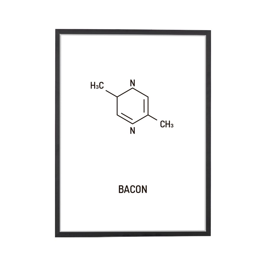 Bacon Chemical Structure Art Print - DesignPlace