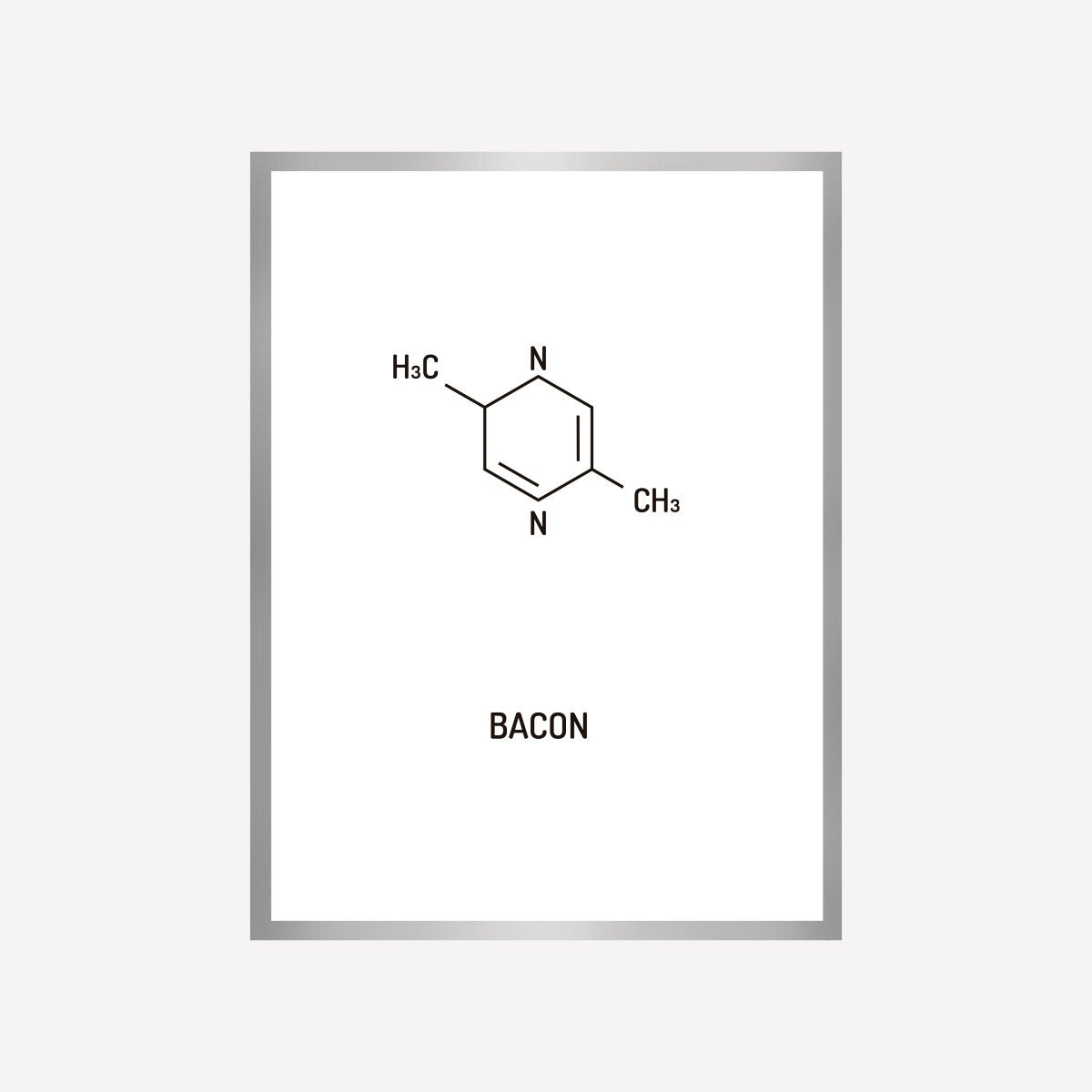 Bacon Chemical Structure Art Print - DesignPlace