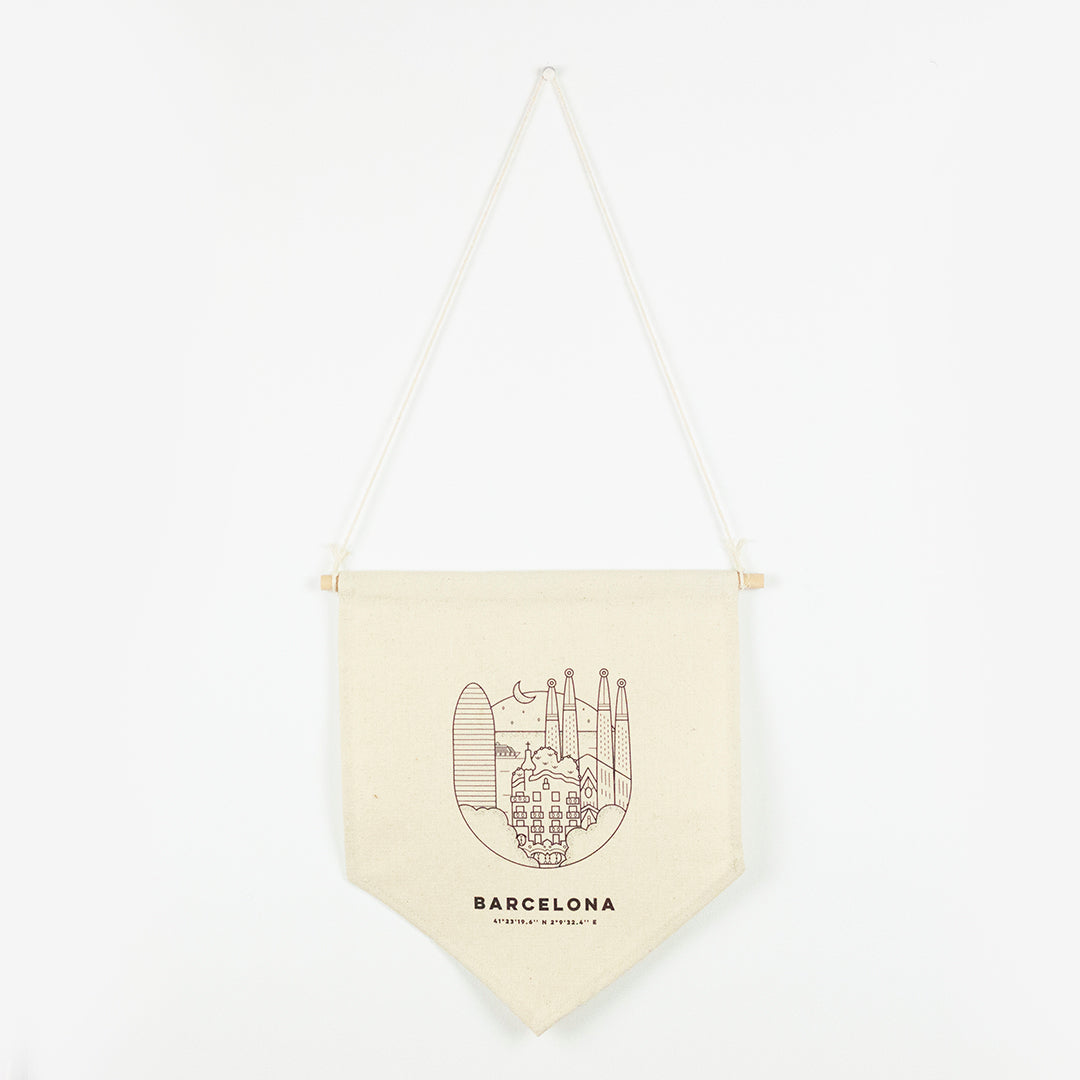 Barcelona Cityscape Medium Wall Banner