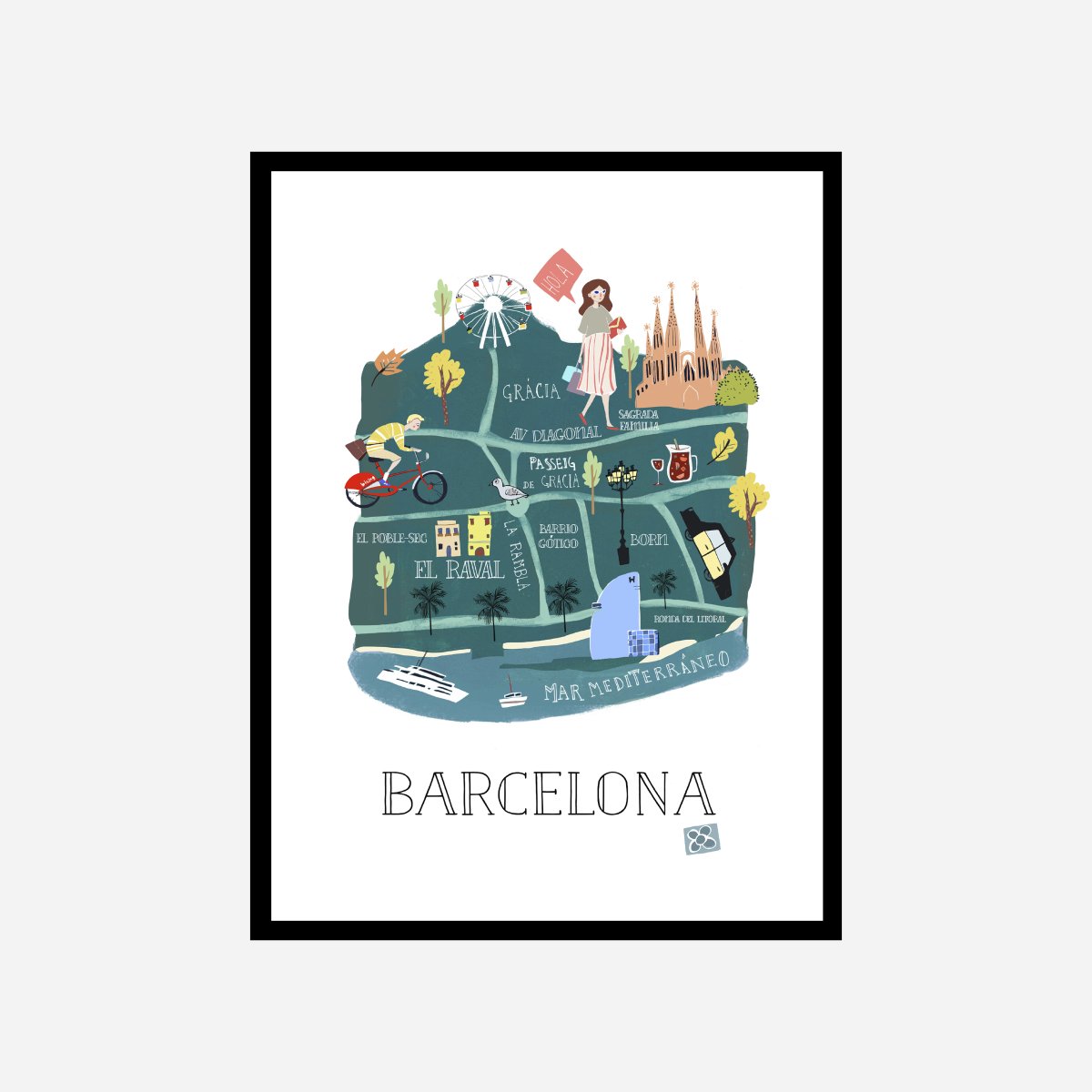 Barcelona Art Print - DesignPlace