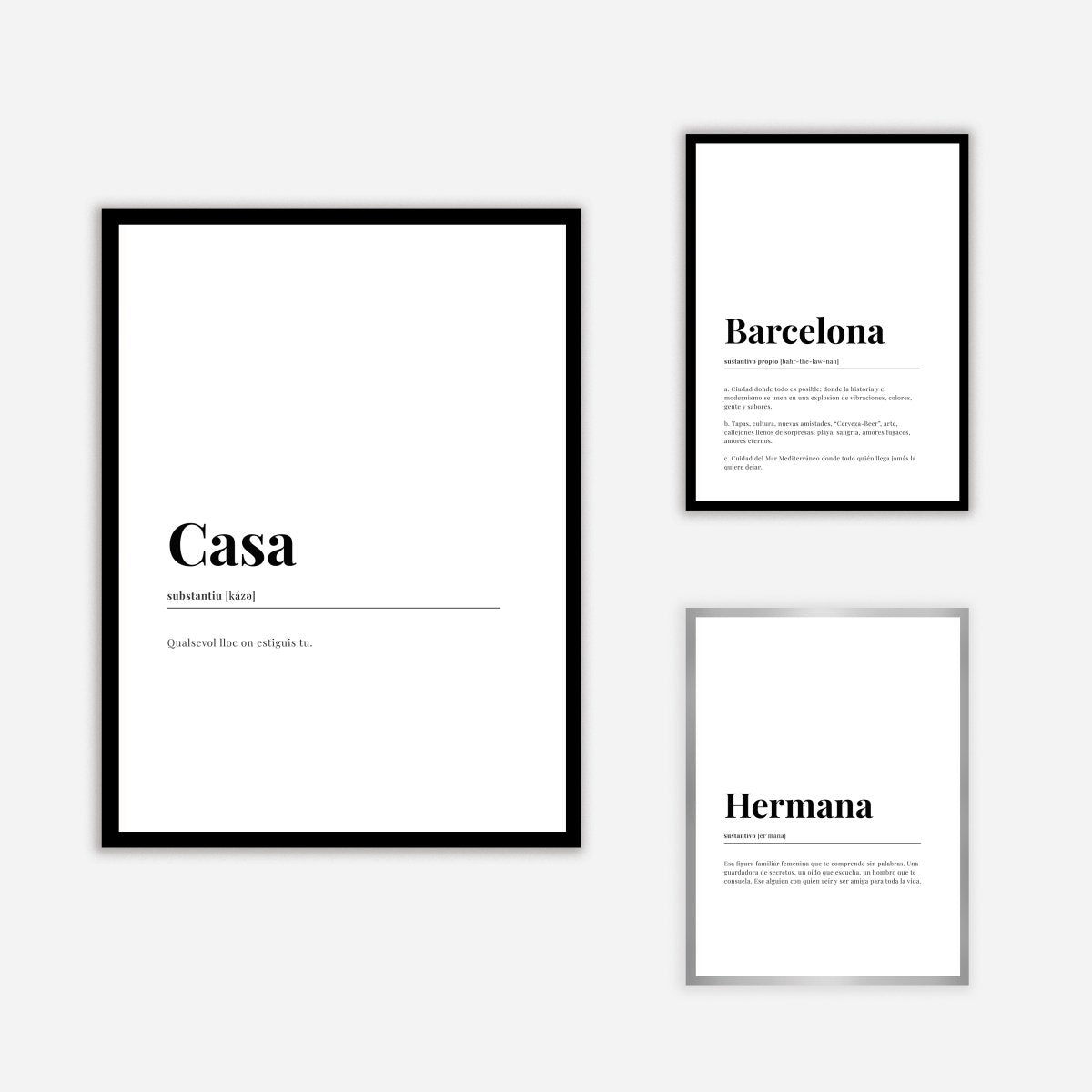 Barcelona Castellano Dictionary Art Print - DesignPlace