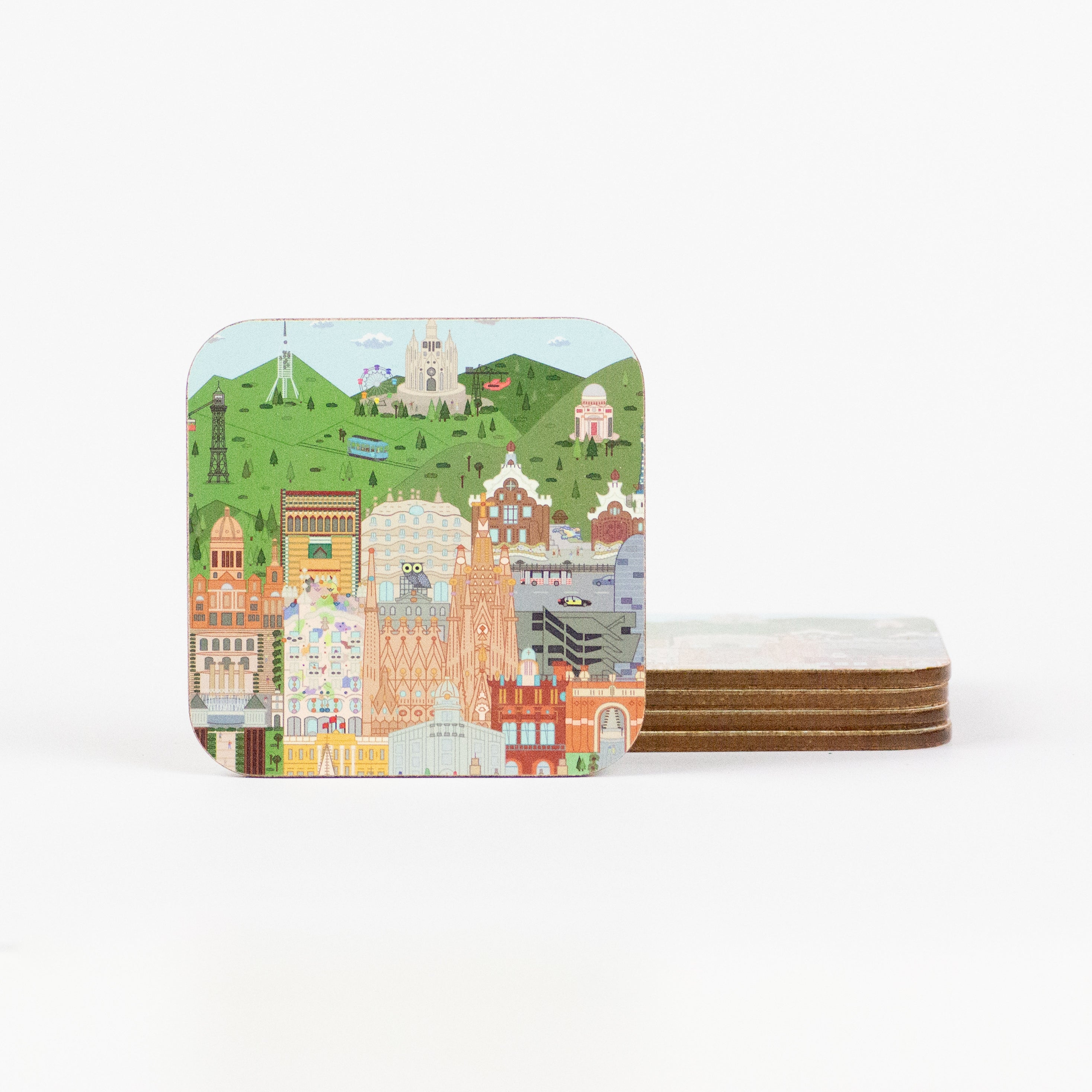 Barcelona City Graphic Coaster