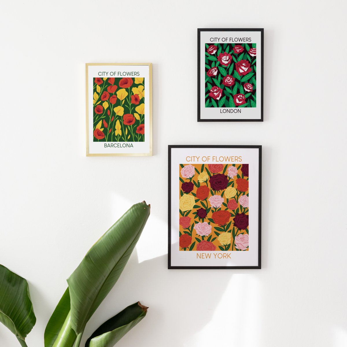 Barcelona City of Flowers Art Print - DesignPlace