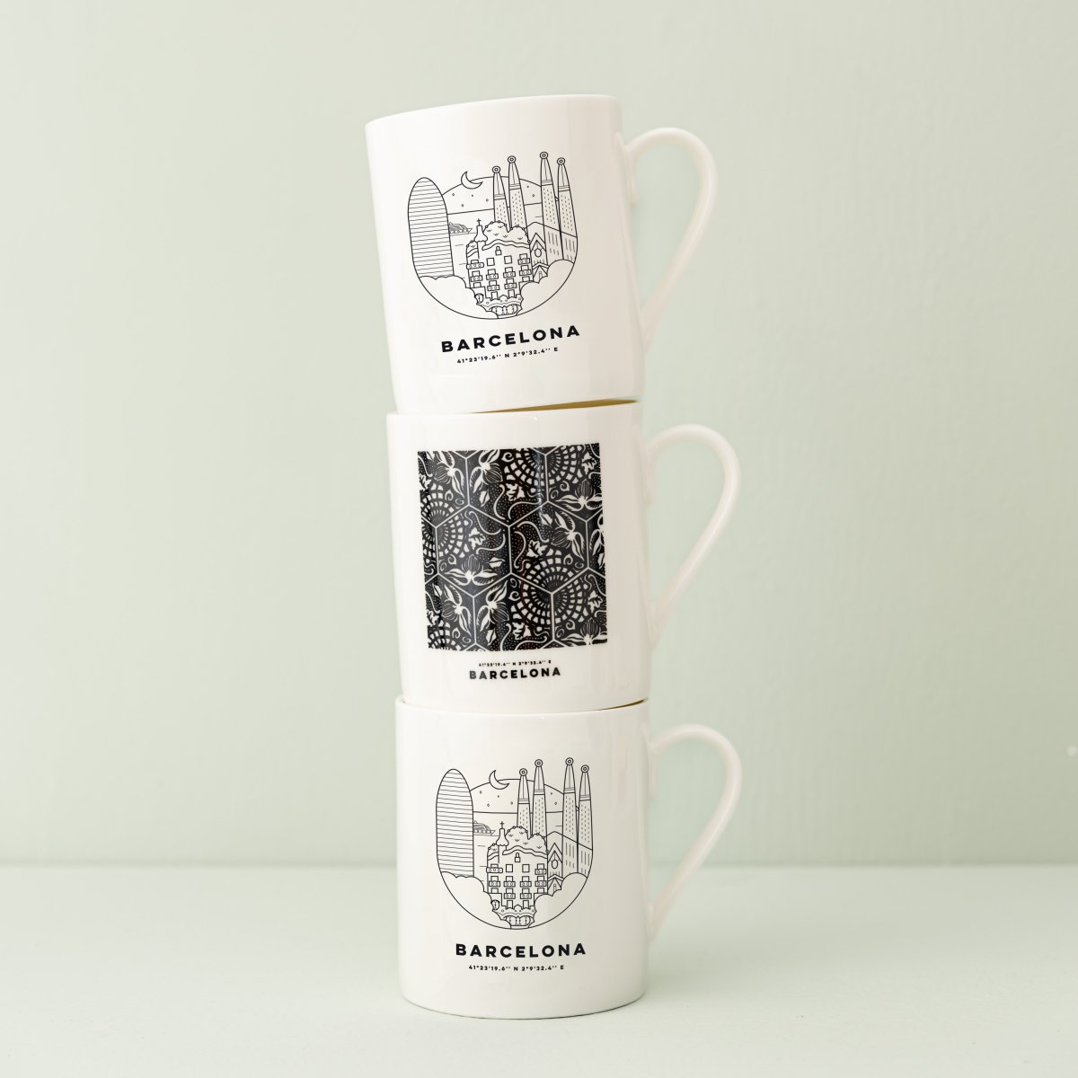 Barcelona Cityscape Ceramic Mug - DesignPlace