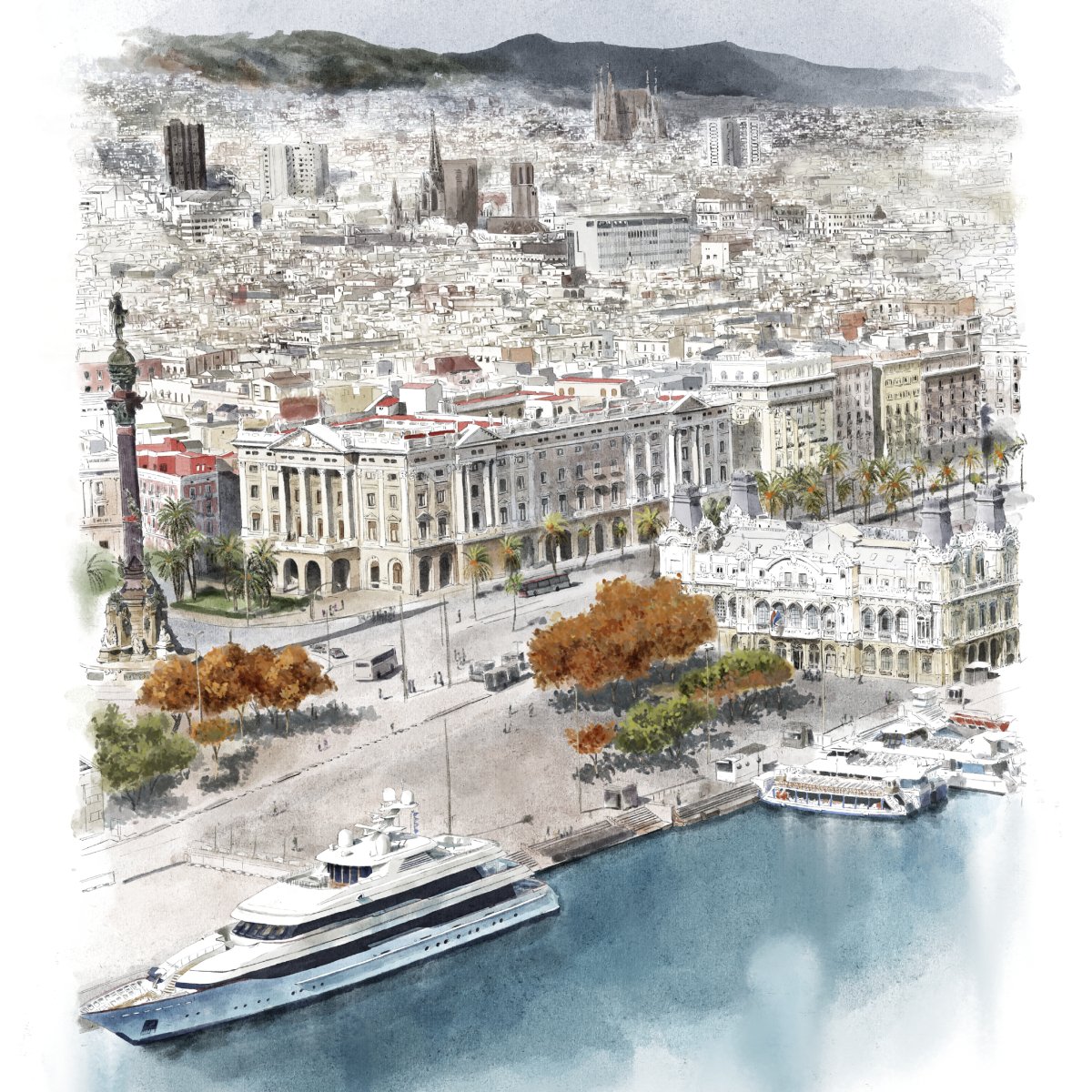 Barcelona Completo Art Print - DesignPlace