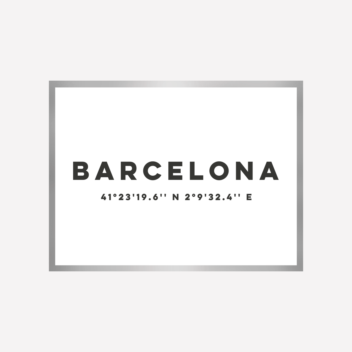 Barcelona Coordenadas Art Print - DesignPlace