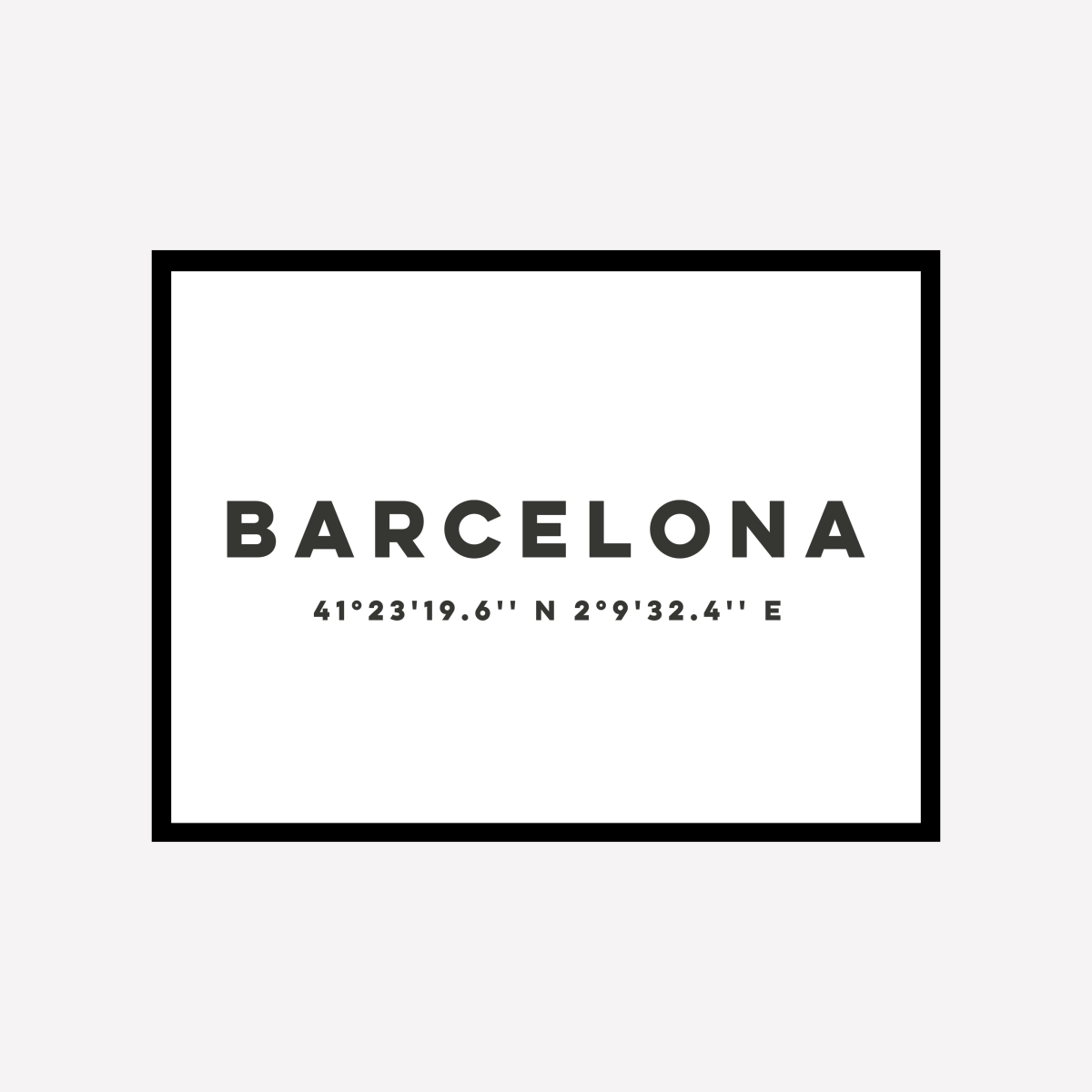 Barcelona Coordenadas Art Print - DesignPlace