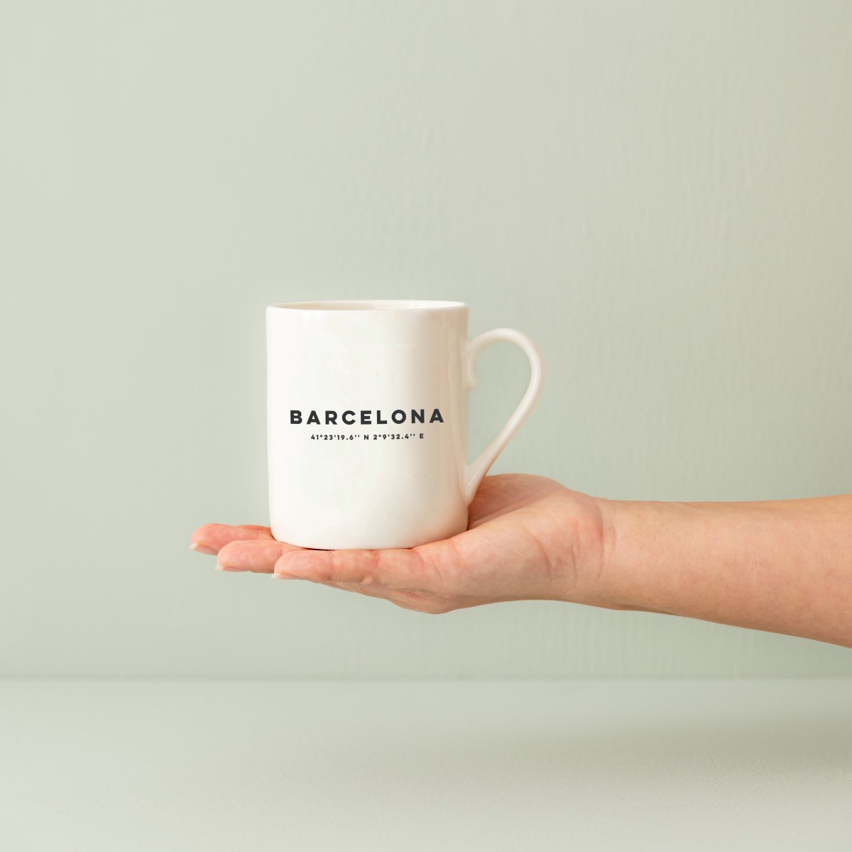 Barcelona Coordenadas Ceramic Mug - DesignPlace