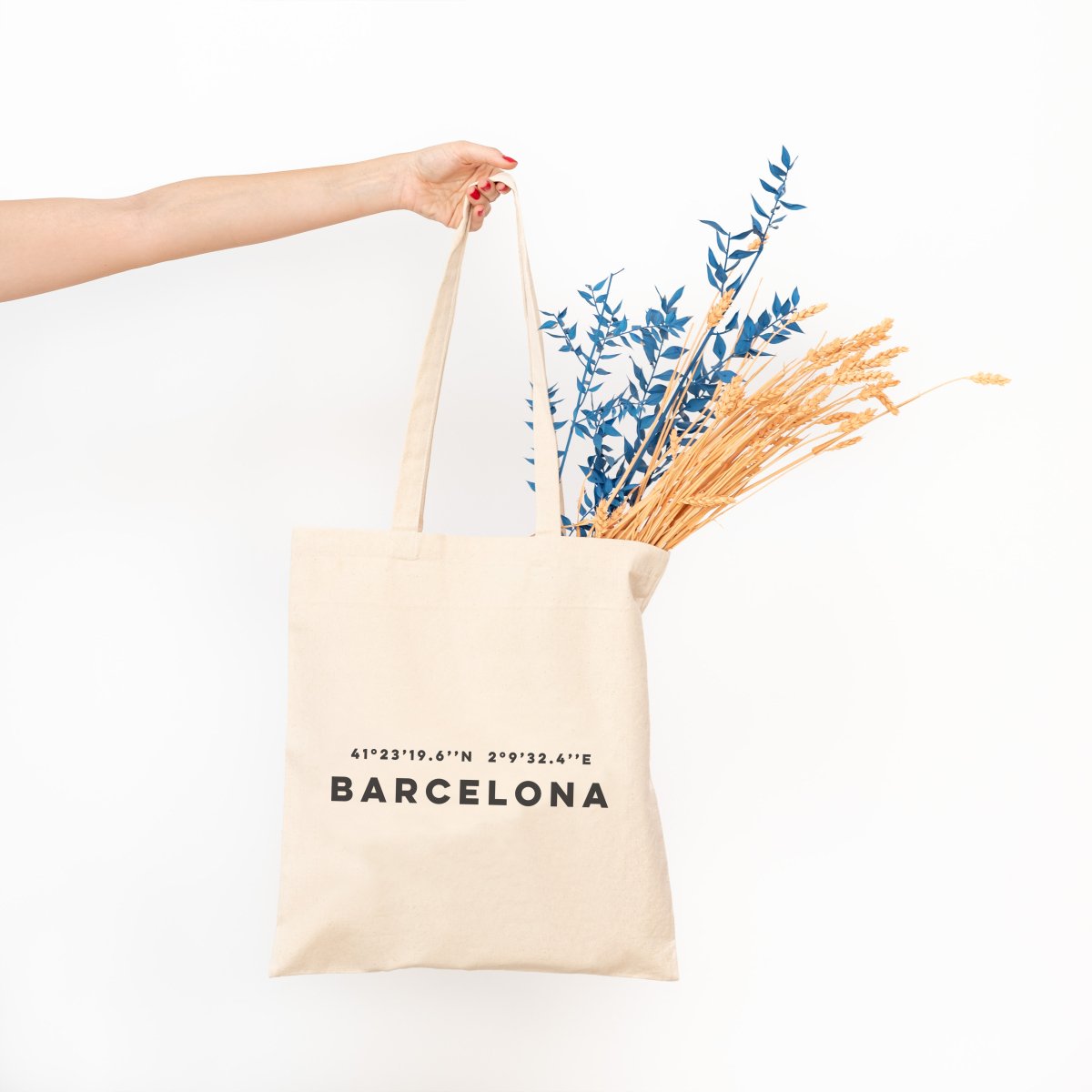 Barcelona Coordenadas Tote Bag - DesignPlace