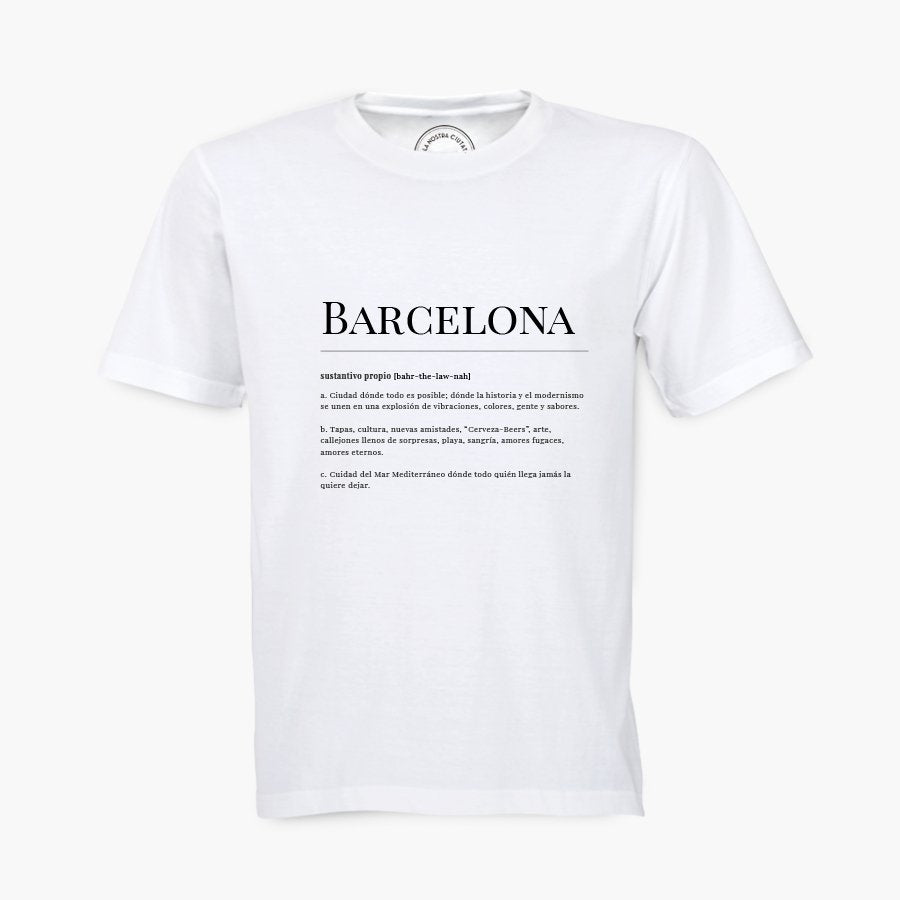 Barcelona Dictionary ESP Hombre Camiseta - DesignPlace