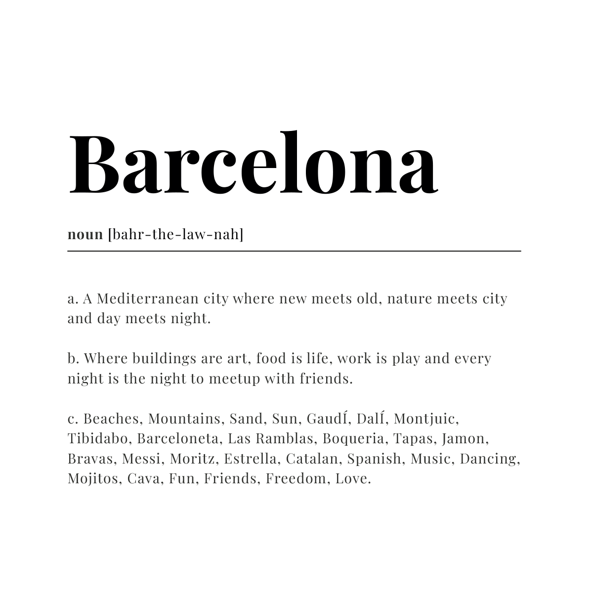 Barcelona English Tote Bag - DesignPlace