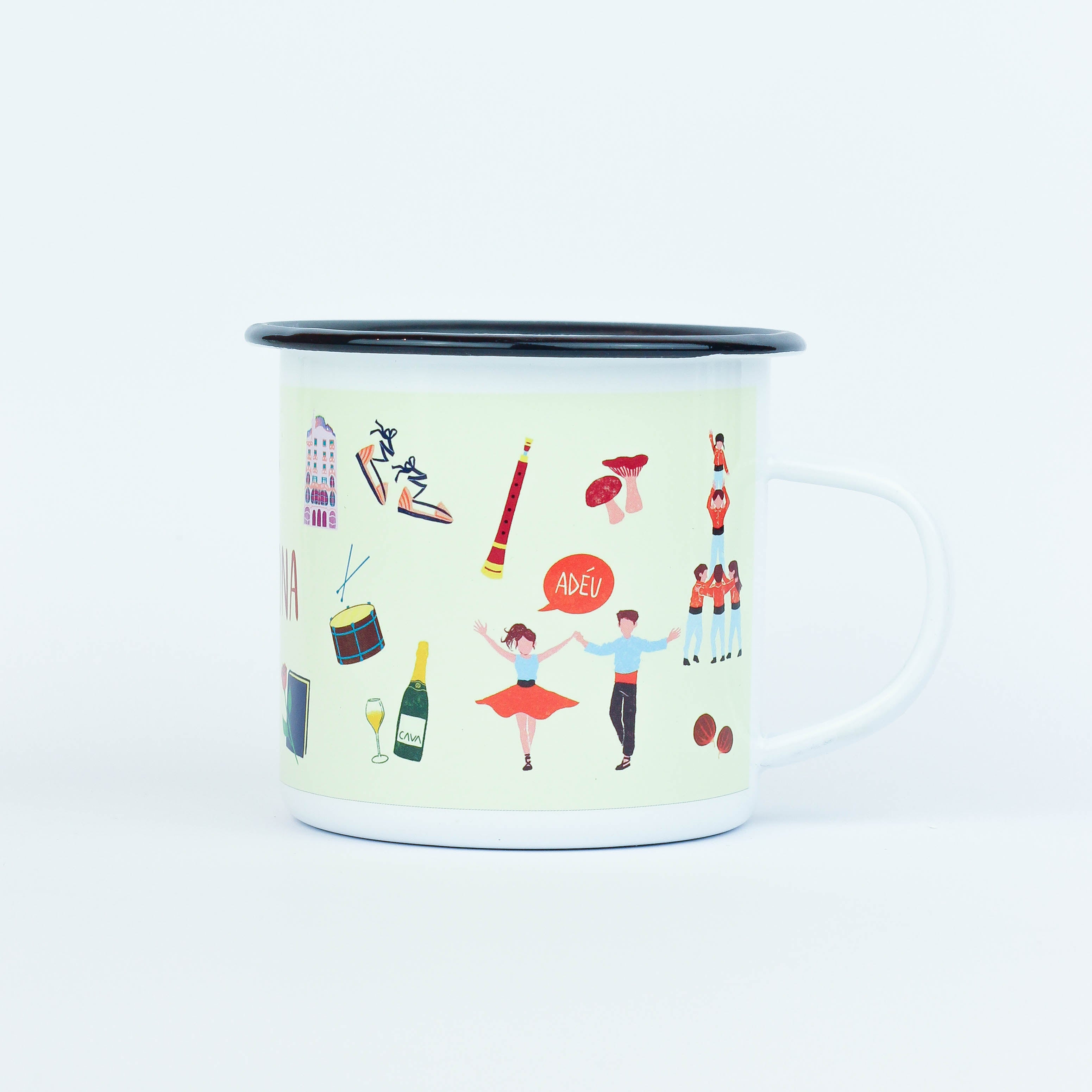 Barcelona Monumentos Enamel Mug