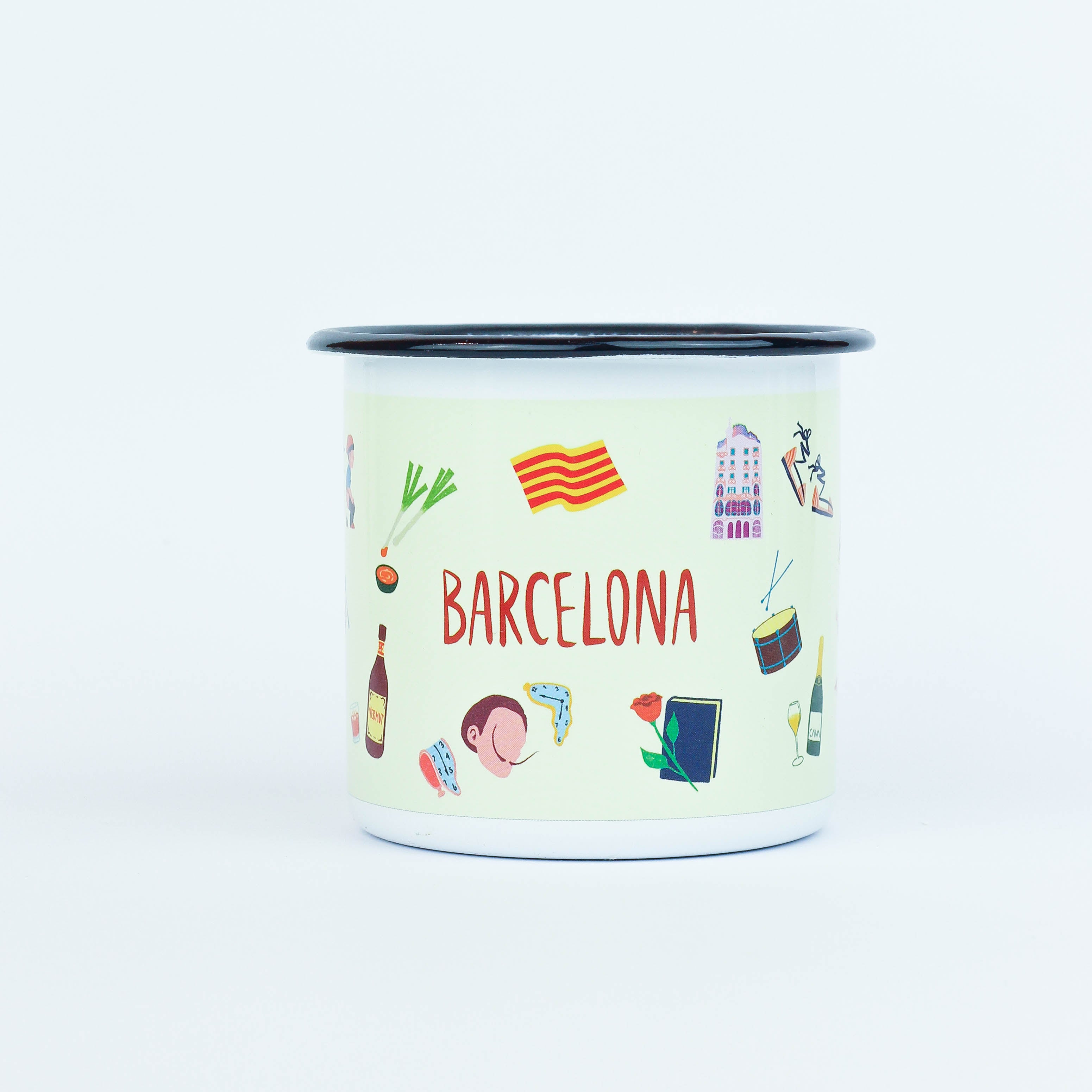 Barcelona Monumentos Enamel Mug