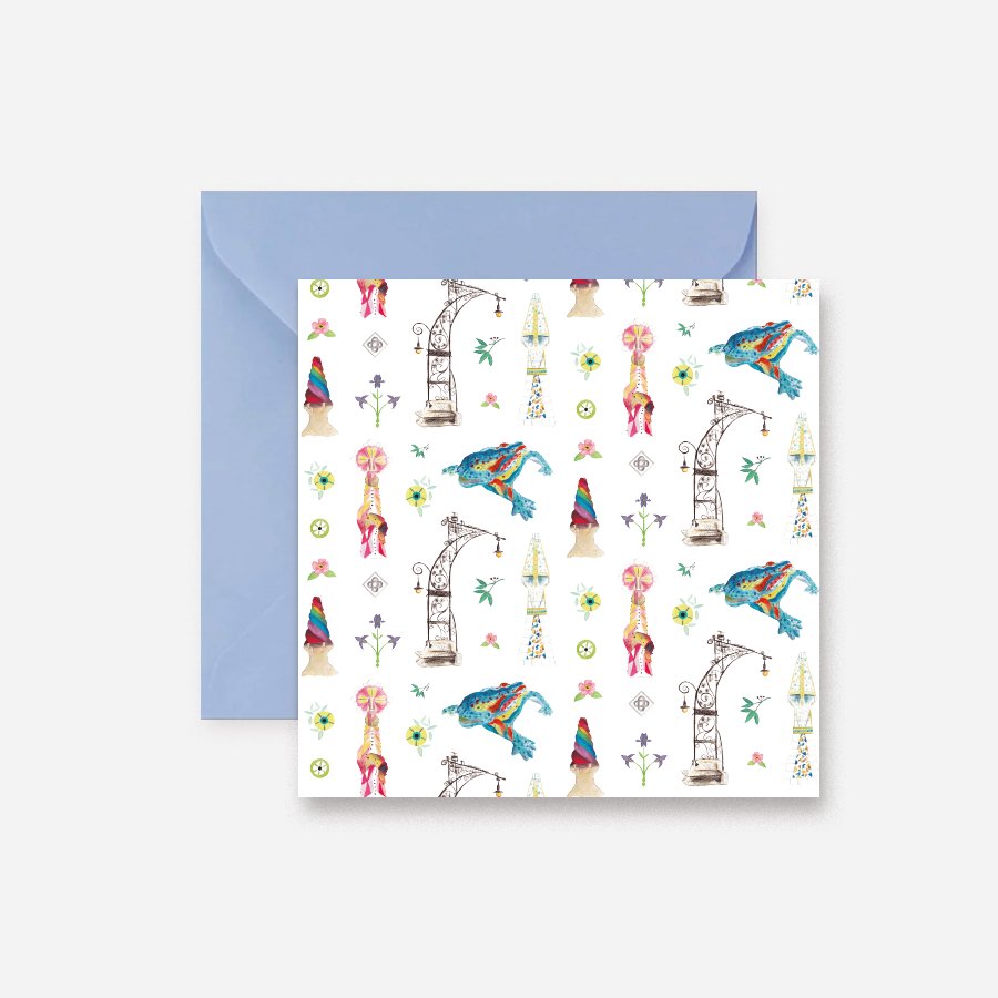 Barcelona Pattern Greeting Card - DesignPlace