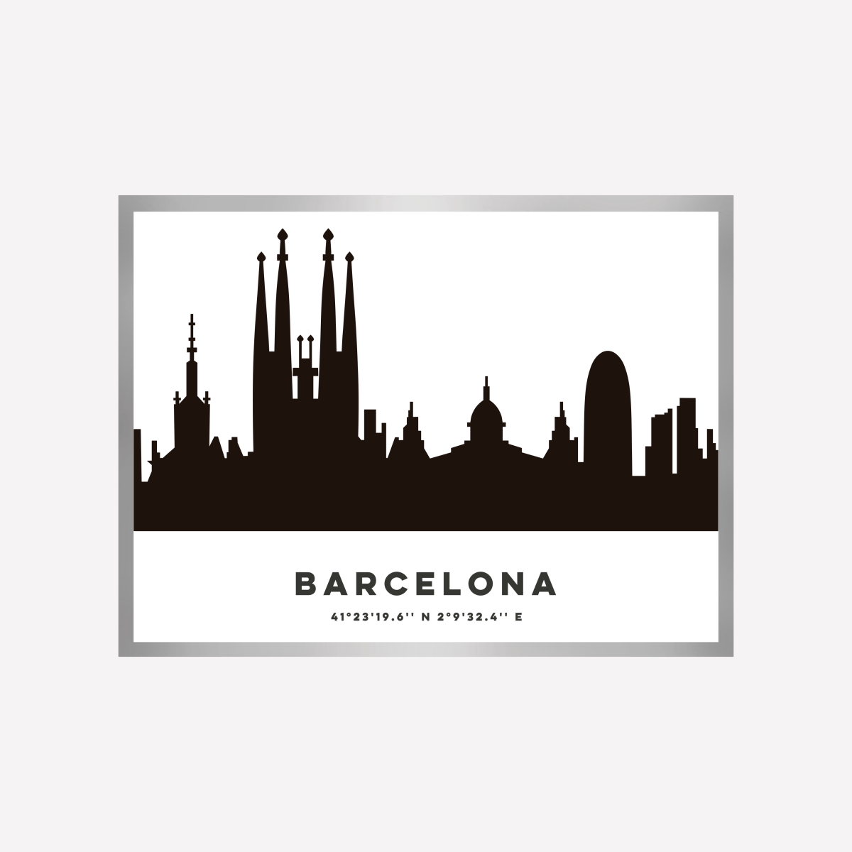 Barcelona Skyline Art Print - DesignPlace