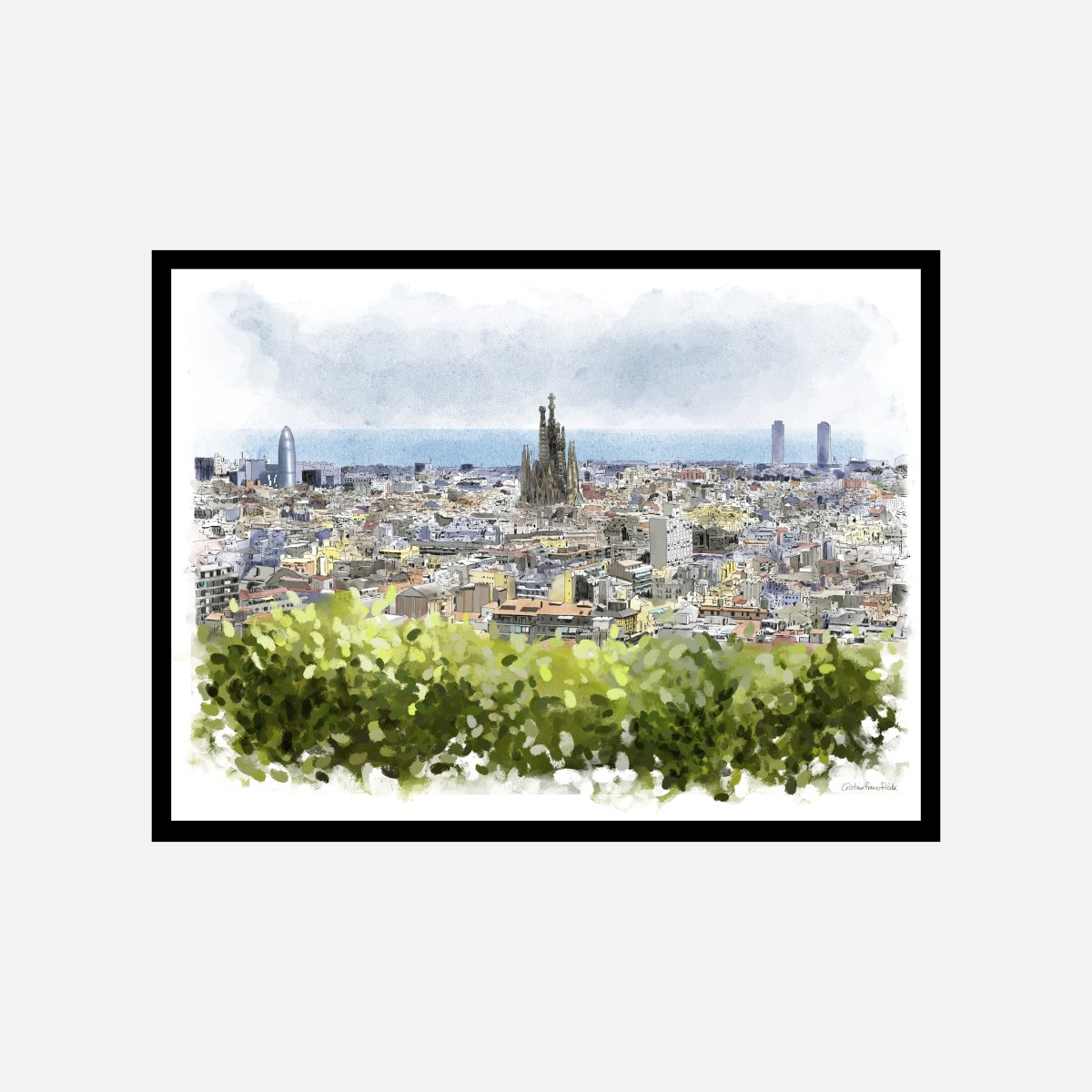 Barcelona Vistas Art Print - DesignPlace