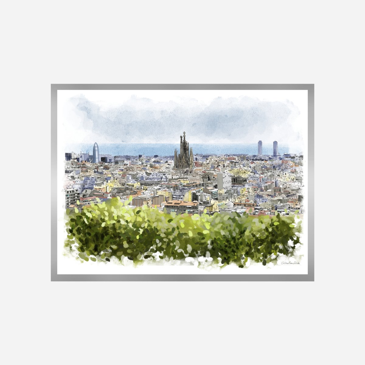 Barcelona Vistas Art Print - DesignPlace