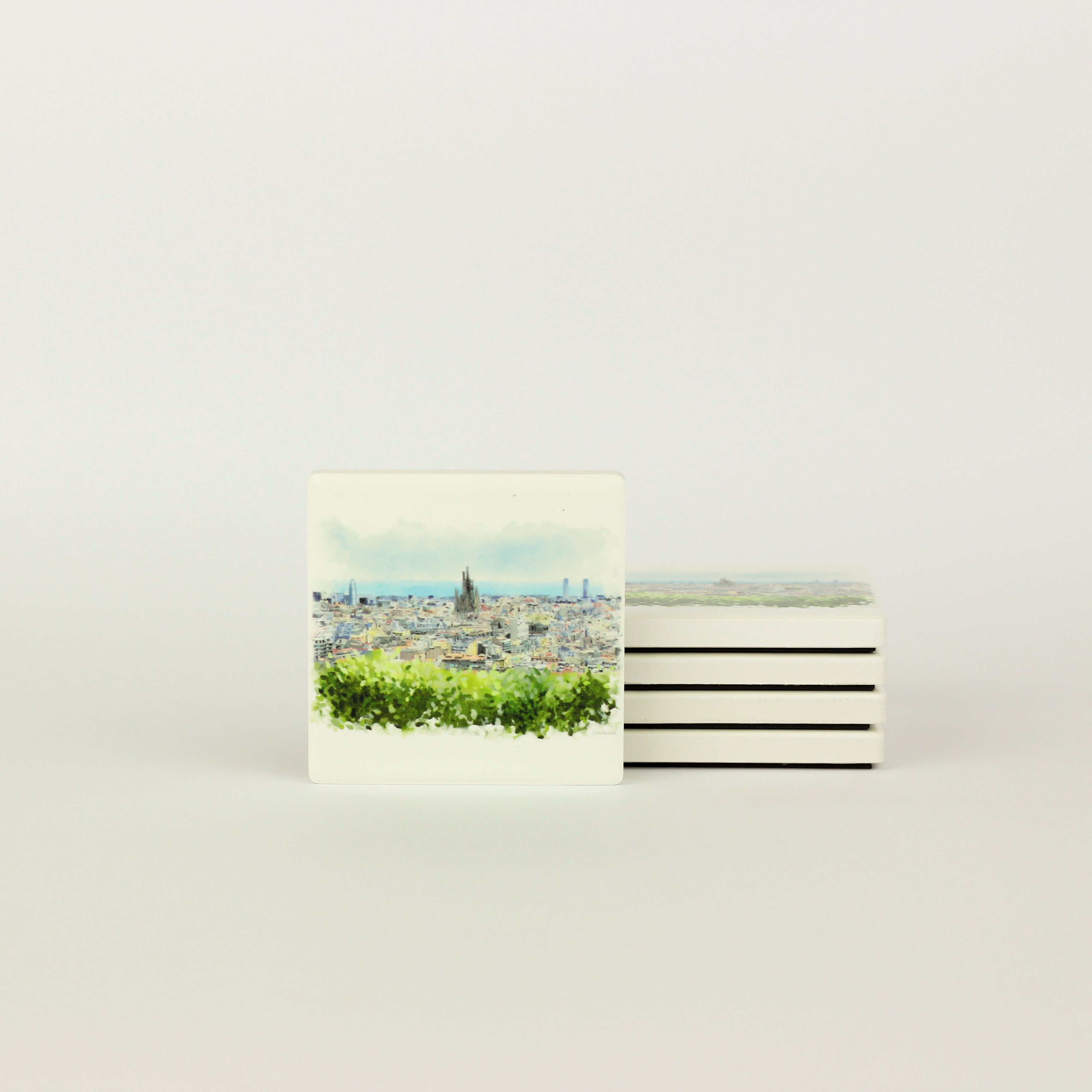 Barcelona Vistas Ceramic Magnet