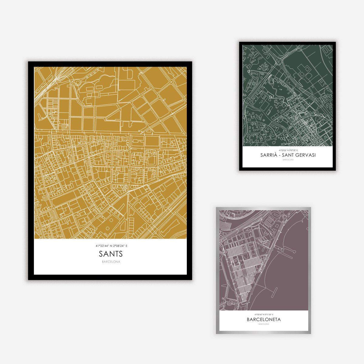 Barceloneta Line Map Art Print - DesignPlace