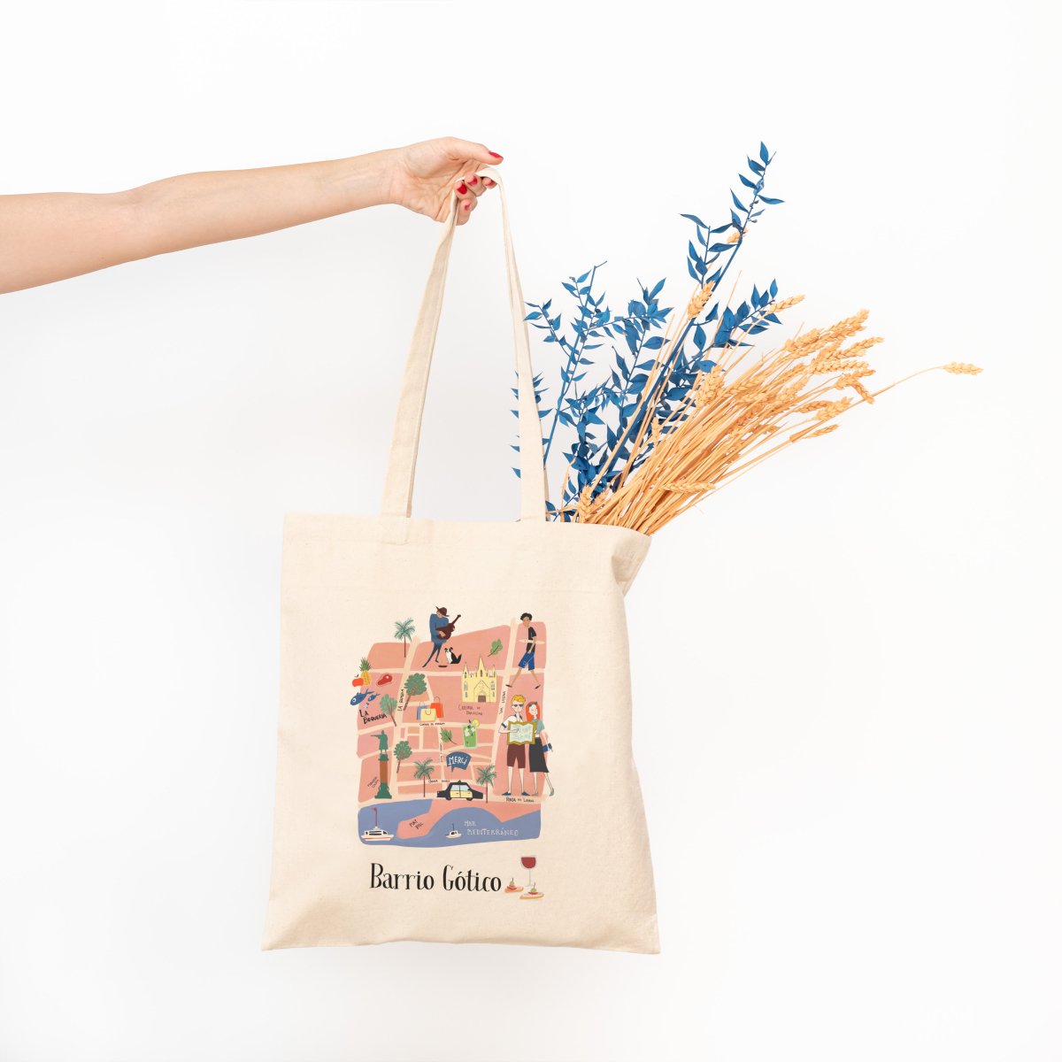 Barrio Gotico Barcelona Tote Bag - DesignPlace