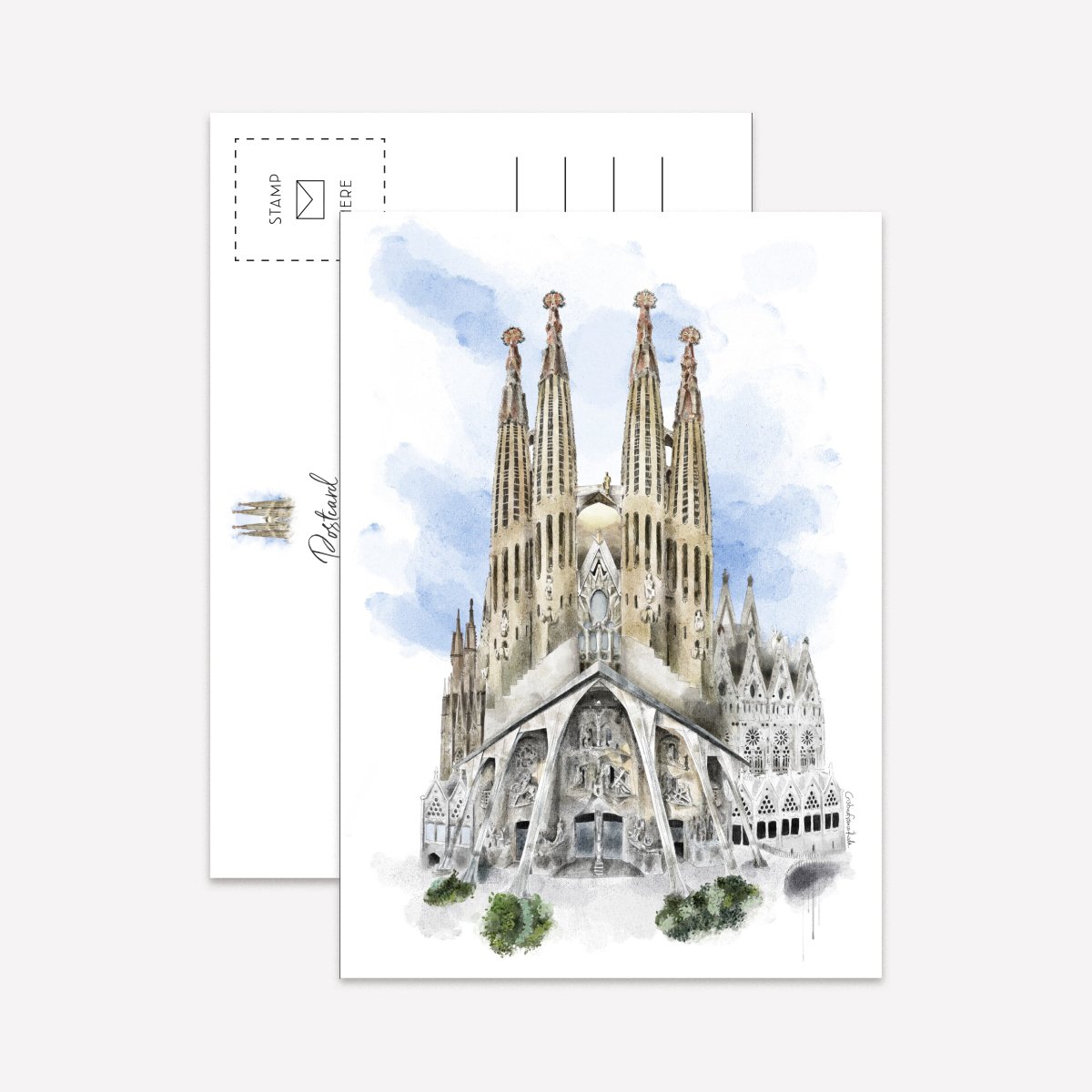 BCN Watercolour Postcard Pack - DesignPlace