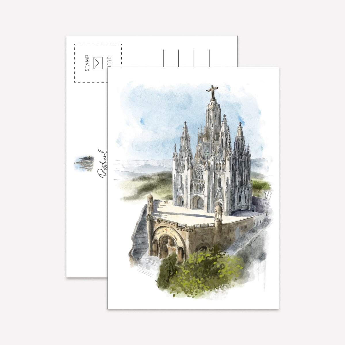 BCN Watercolour Postcard Pack - DesignPlace