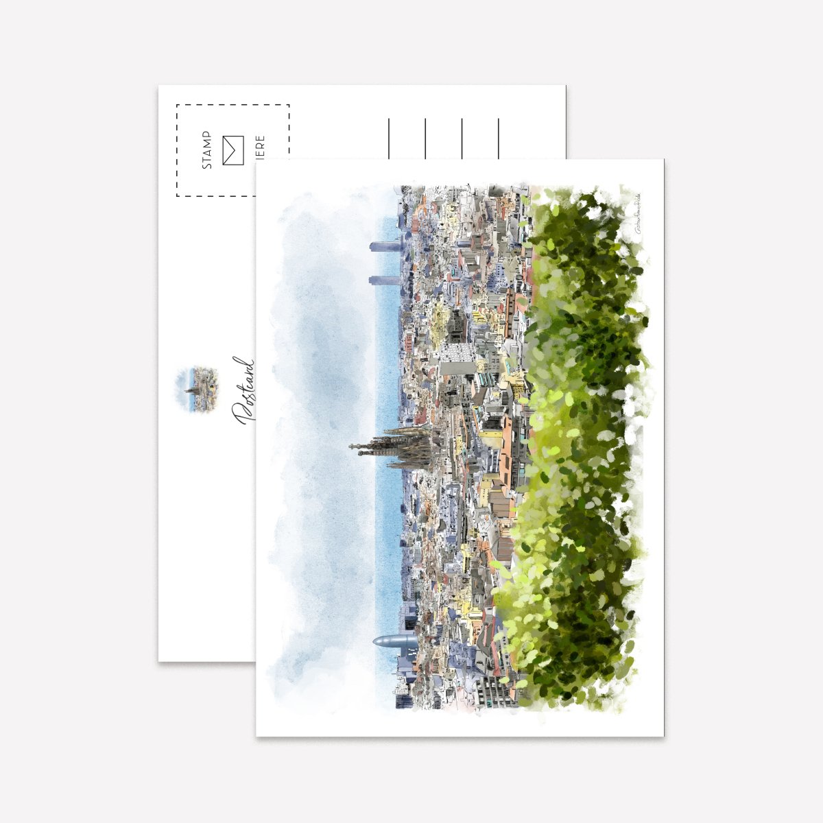 BCN Watercolour Postcard Pack - DesignPlace