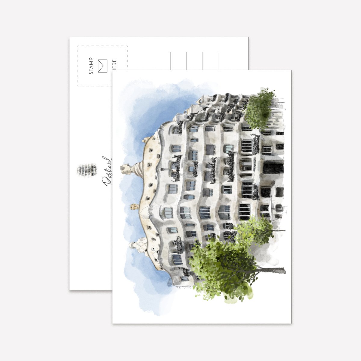 BCN Watercolour Postcard Pack - DesignPlace