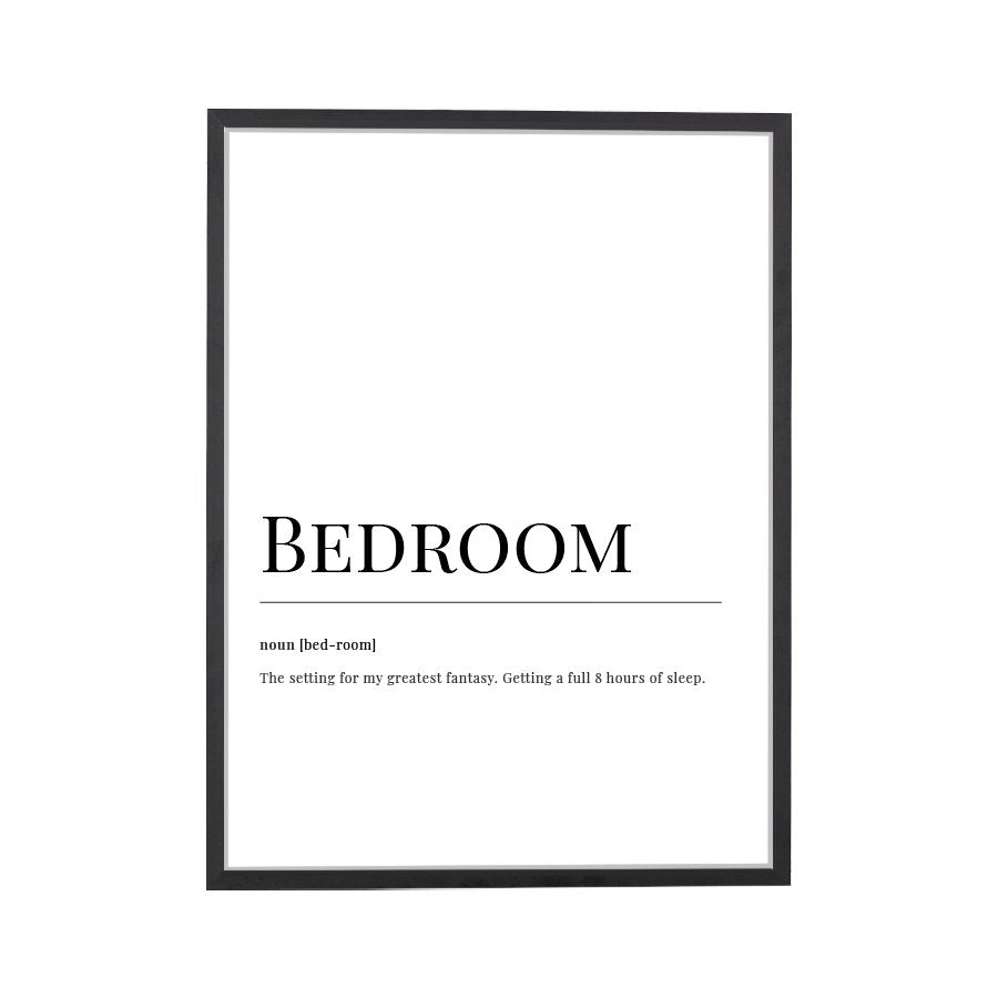 Bedroom Dictionary Art Print - DesignPlace