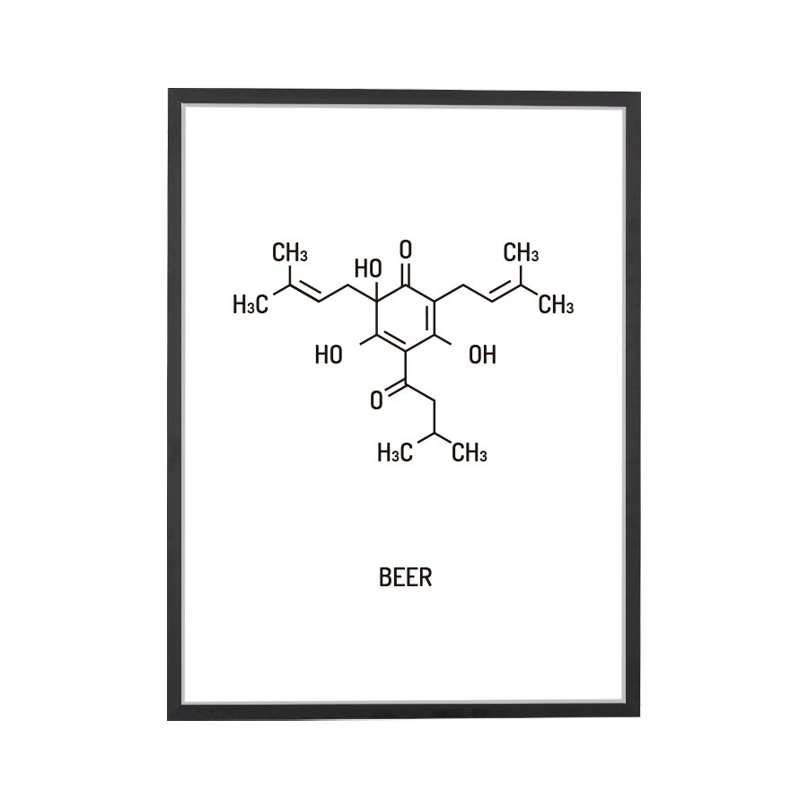 Beer Chemical Structure Art Print - DesignPlace