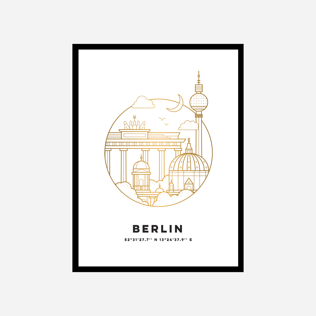 Berlin Cityscape Art Print - DesignPlace