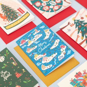 Bon Nadal Winter Wonderland Tarjeta de Felicitaciones - DesignPlace