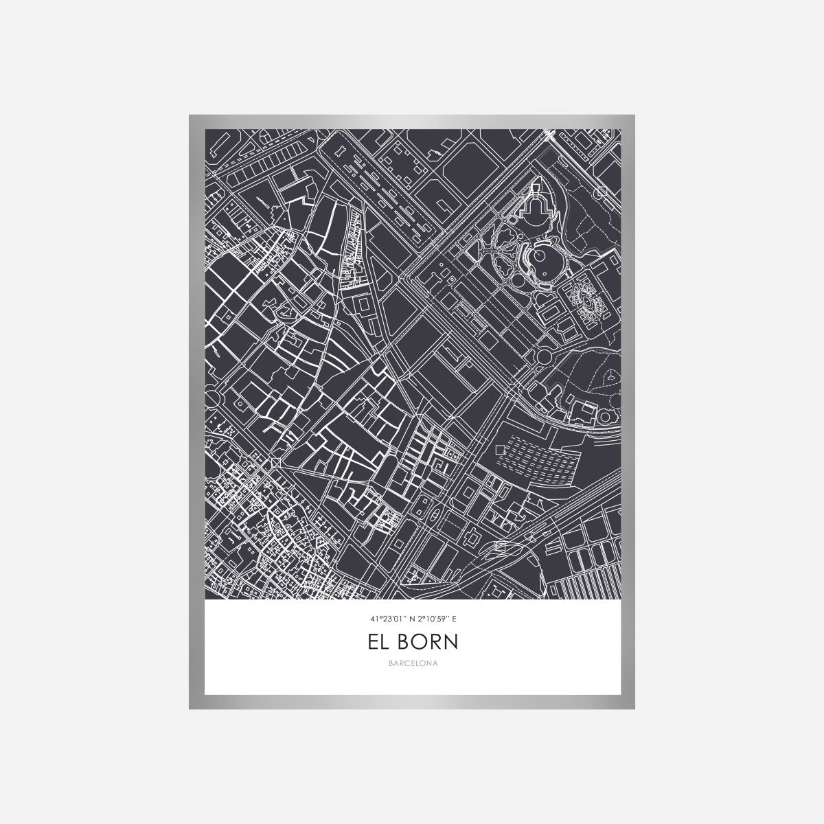 Born Line Map Art Print - DesignPlace