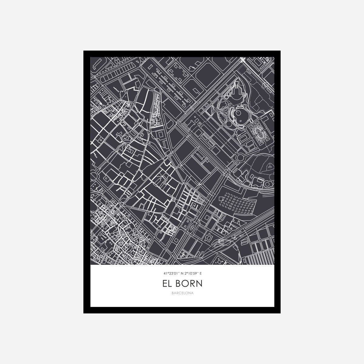 Born Line Map Art Print - DesignPlace