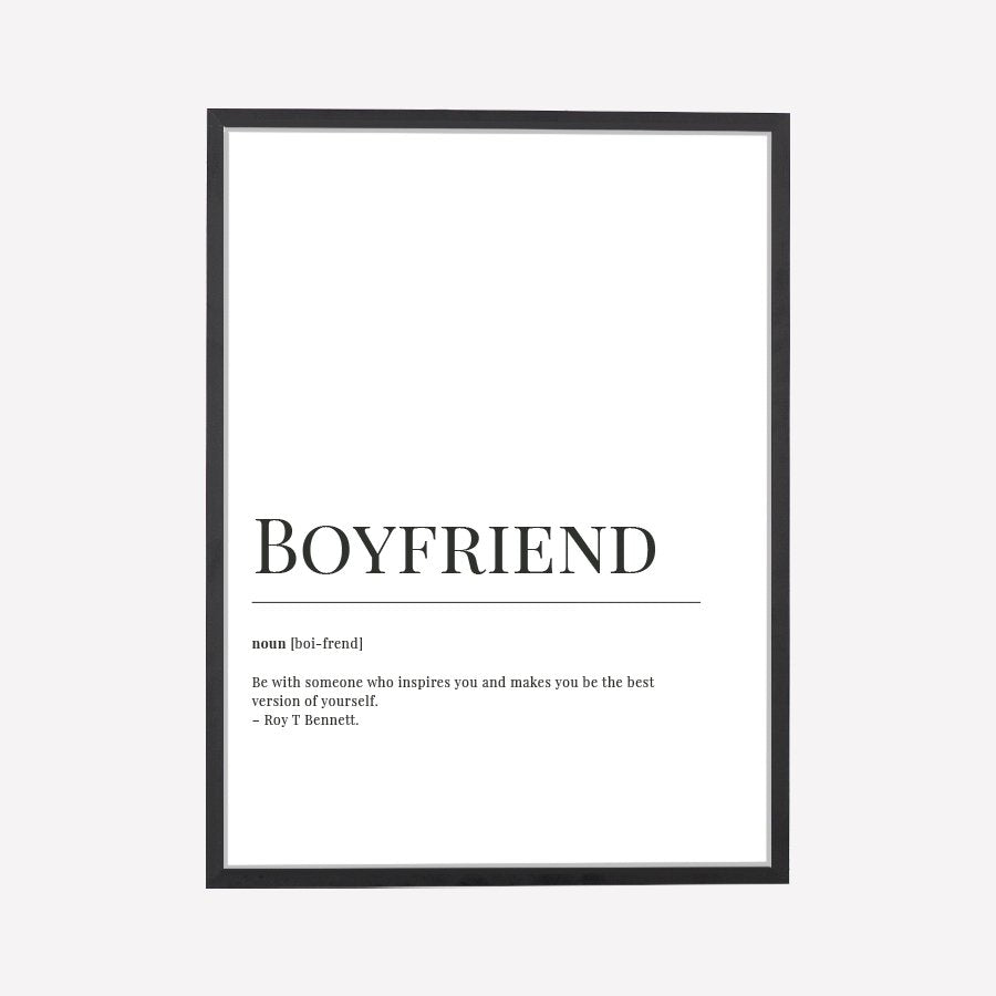 Boyfriend Dictionary Art Print - DesignPlace