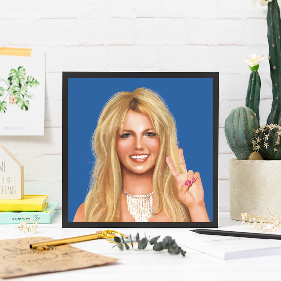 Britney Spears Peace Art Print - DesignPlace