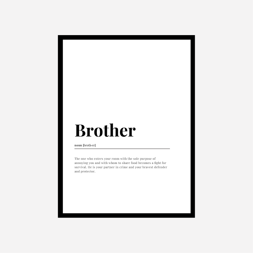 Brother Dictionary Art Print - DesignPlace