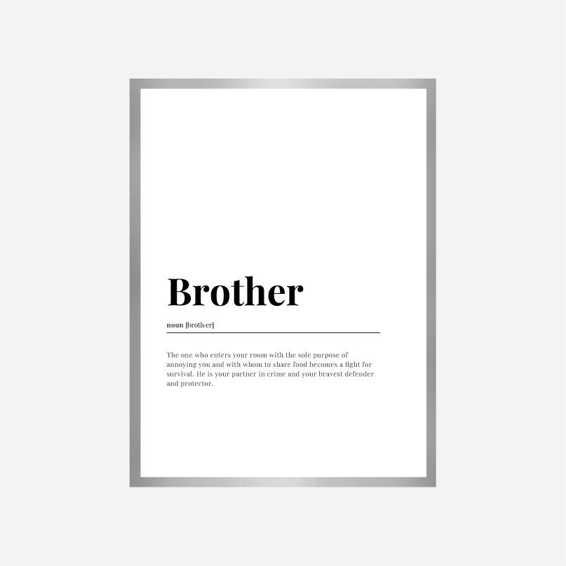 Brother Dictionary Art Print - DesignPlace