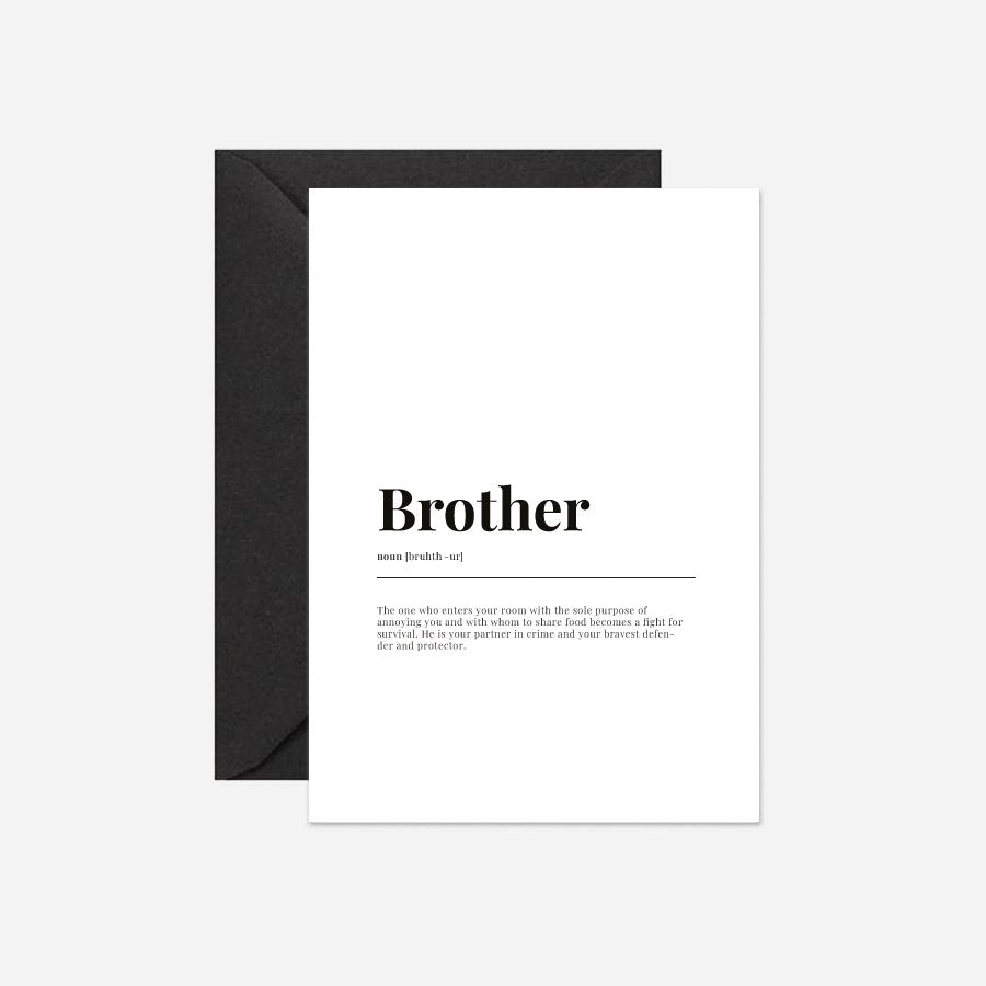 Brother Dictionary Card - DesignPlace