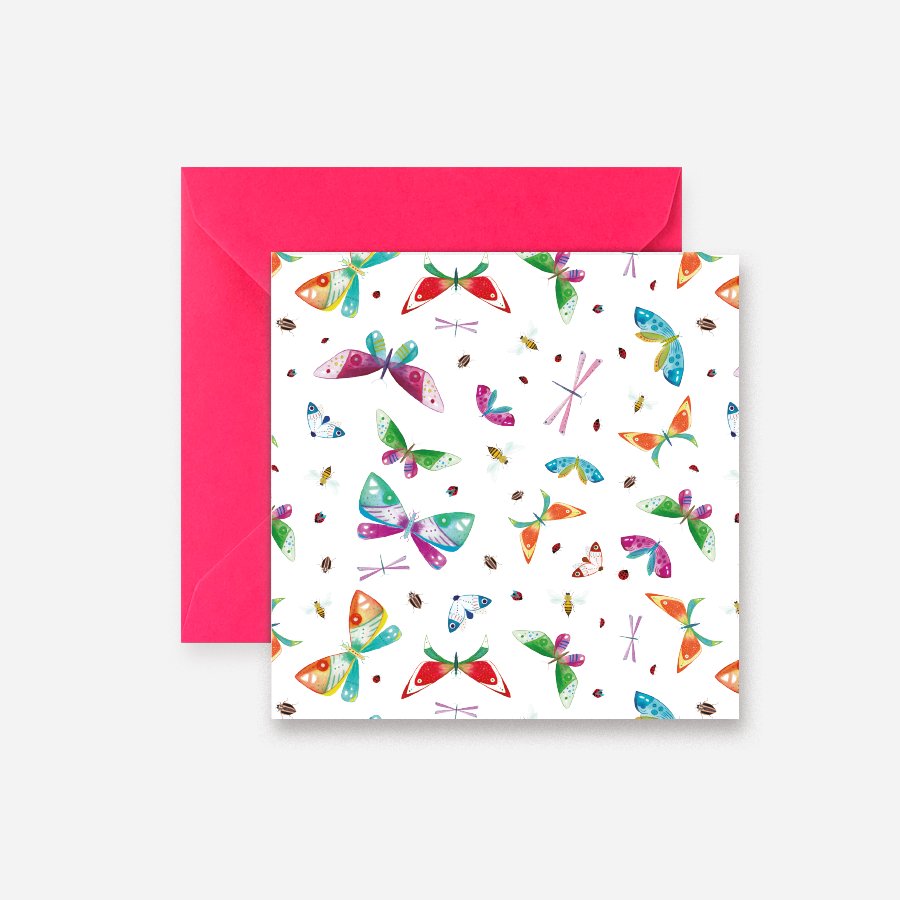 Butterfly Pattern Greeting Card - DesignPlace