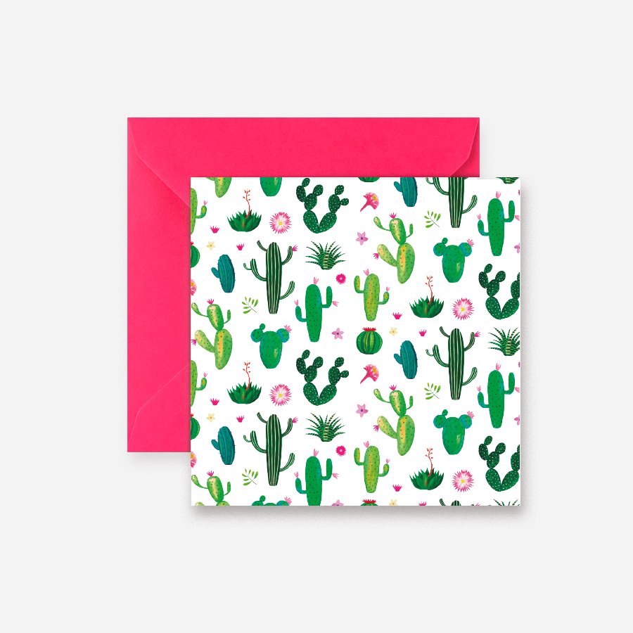 Cactus Pattern Greeting Card - DesignPlace